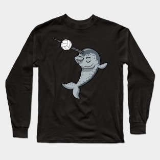 Dabbing Narwhal Volleyball Dab Long Sleeve T-Shirt